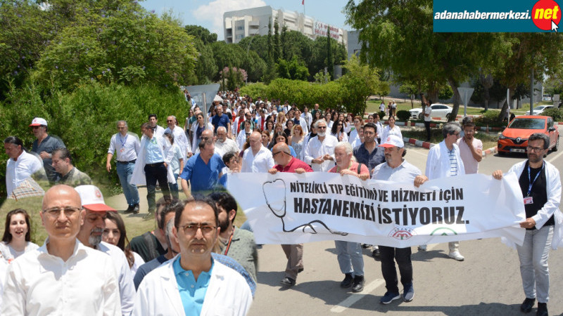 Öğretim Üyeleri, Hekim ve Öğrenciler ÇÜ Balcalı Hastanesi İçin Yürüdü